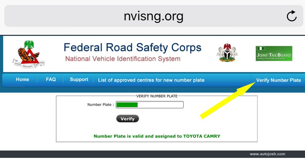 Plate number verification