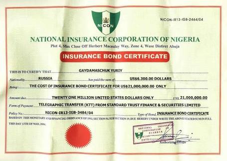 Insurance Certificate