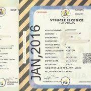 Vehicle license
