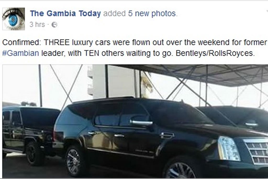 luxury cars jammeh acquired