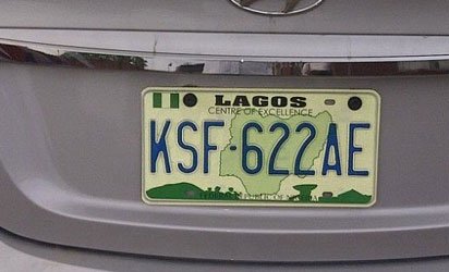 number plate category nigeria