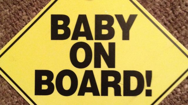 Suction Cup Sticker Waterproof Notice Board for Automobile DERKOLY Baby on Board Car Warning Sign Safety Sticker for Daddy and Mommy 