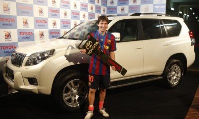 messi and his toyota landcruiser prado gifted to him