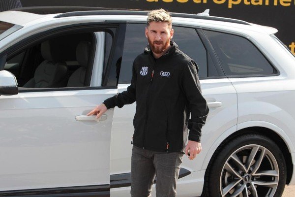 lionel messi and his Audi Q7