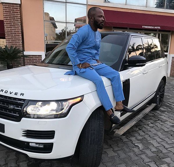 nedu wazobia on his range rover vogue