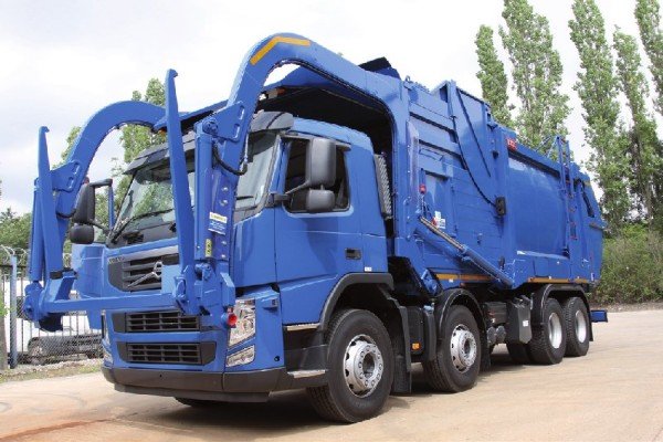 front loader garbage truck video