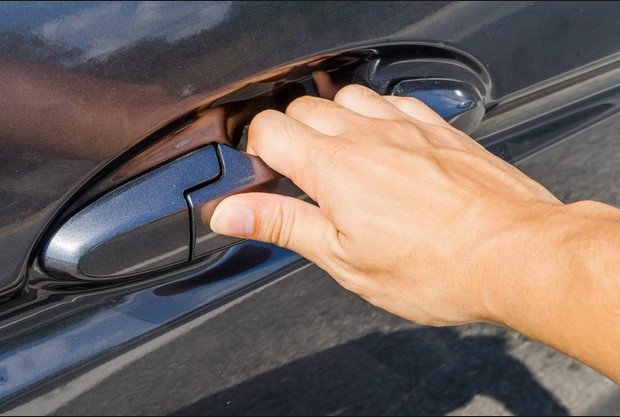 opening a car door handle