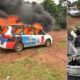 campaign vehicles set ablaze in imo state