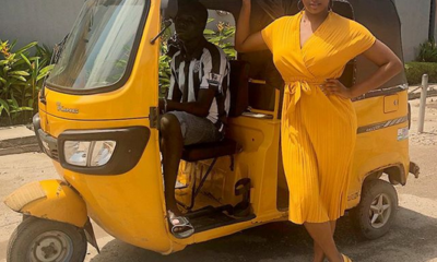 dj cuppy poses with keke
