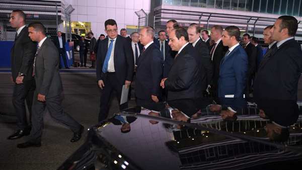 vladmir gives egyptian president ride