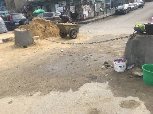 yaba road barricaded