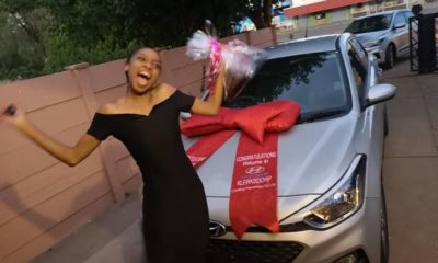 young girl gifted car