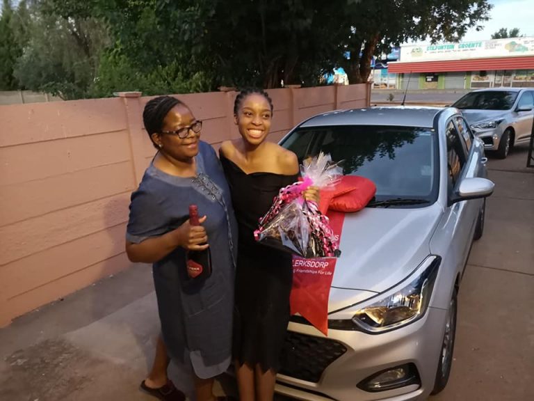 young girl gifted car