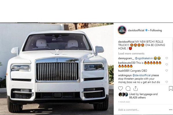 davido new car