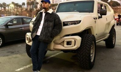 chris brown army truck