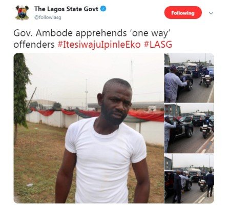 ambode apprehend traffic offender