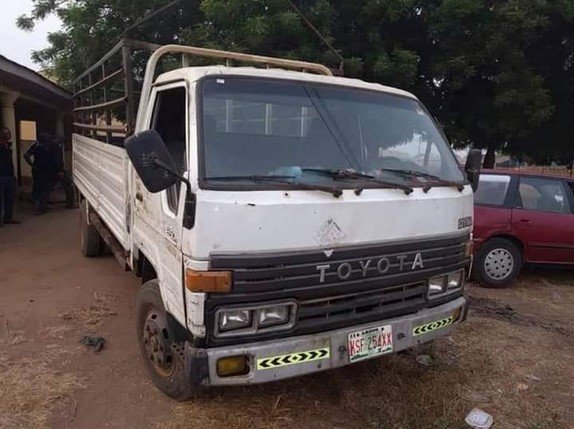 nigerian police truck loaded with live catridge