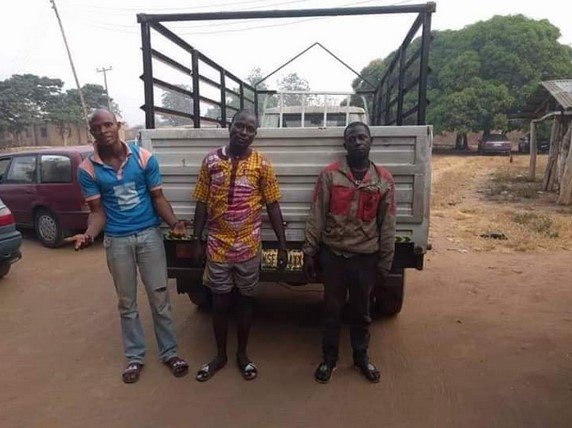 nigerian police truck loaded with live catridge
