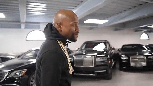 Floyd Mayweather Garage With All Black Cars 