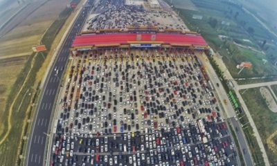 50 lane traffic jam china