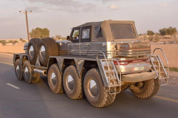 Dubai Sheikh Builds The World's Largest SUV Out Of Jeep Wrangler And Giant  Military Vehicle - AUTOJOSH