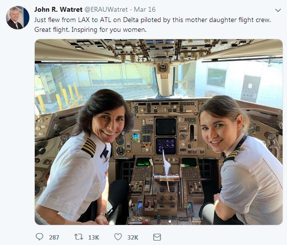 mother daughter as pilots in same airline 