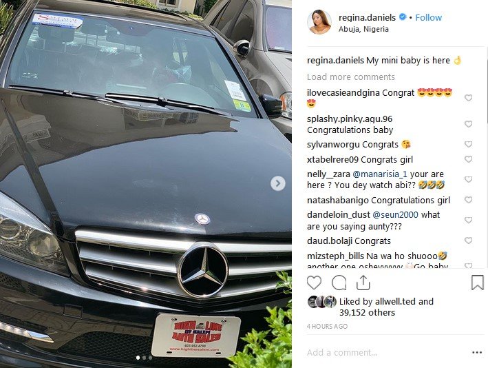 Teenage Actress Regina Daniels Buys Benz C-Class For Herself Days After ...