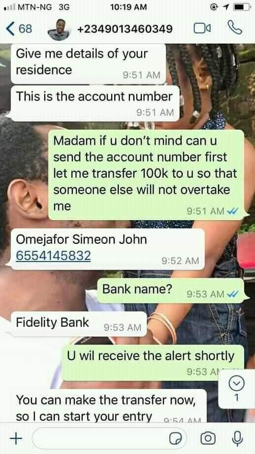 nigerian customs scammers