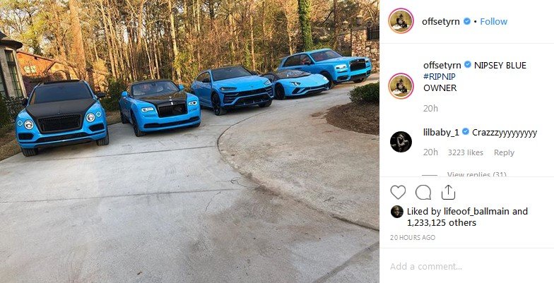 rapper offset cars