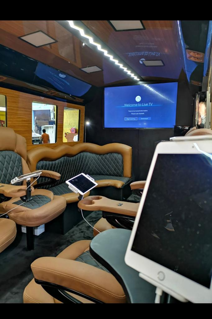 bulletproof toyota coaster bus interior