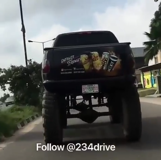 monster truck moving in lagos
