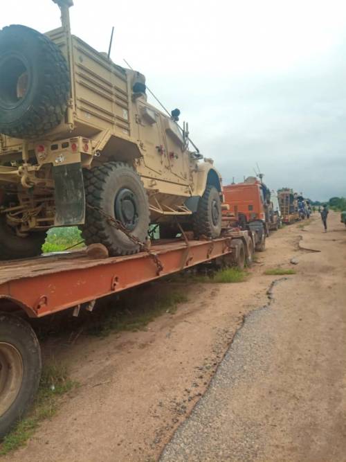 military vehicles intercepted