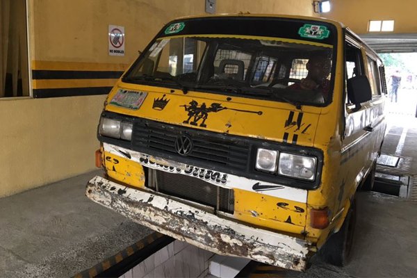 Danfo Bus Undergoing Computerized Vehicle Inspection