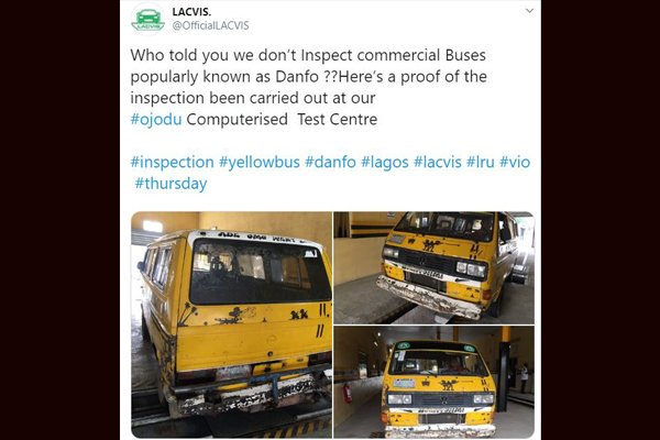 Danfo Bus Undergoing Computerized Vehicle Inspection