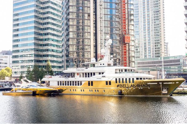 Yacht Wrapped In Gold