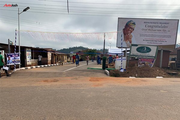  6-KM road network constructed in by the Chairman of Toyota Nigeria Ltd, Michael Ade-Ojo.