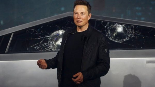 Elon-Musks-Net-Worth-Cybertruck-Pickup-Truck-Armoured-Unbreakable-Windows-Shatters