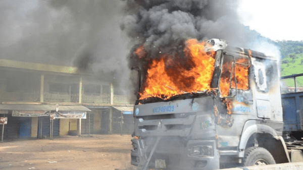 Dangote-cement-trucks-set-ablaze