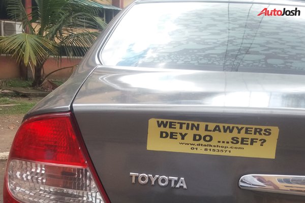 Lawyers bumper stickers