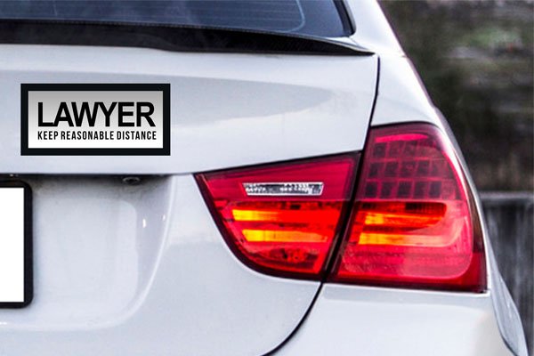 Lawyers bumper stickers