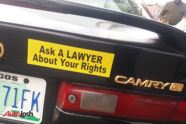 Lawyers bumper stickers