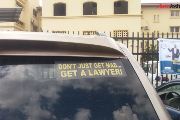 Lawyers bumper stickers