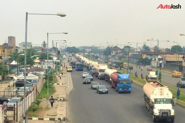 Parked Tankers Are Back To Expressways In Lagos 