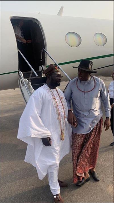 James Ibori And Billionaire Ayiri Emami Step Down From A Private Jet Photos Autojosh