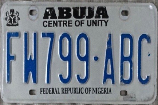 abuja number plate codes