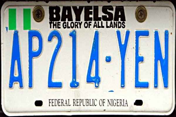 bayelsa number plate code