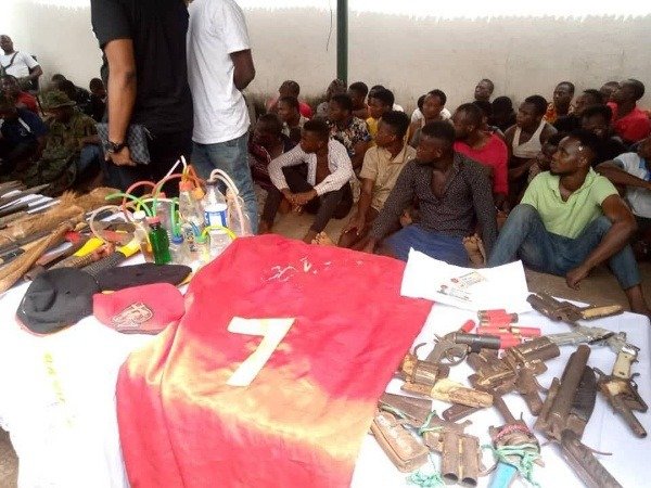 anambra-police-command-recovers-luxury-cars-dangerous-weapons-suspects