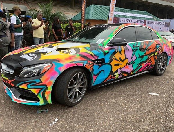 Nigerian Gives A Mercedes-Benz C-Class A Graffiti Paint Job