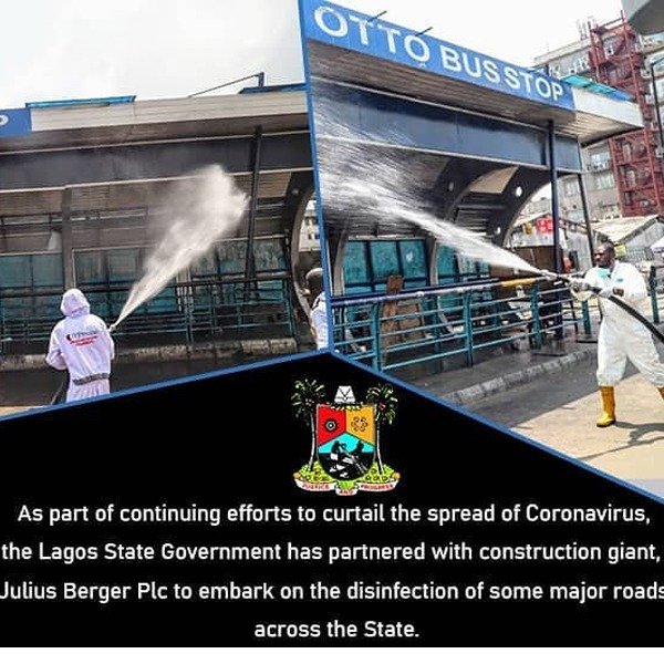 Lagos State Government & Julius Berger Disinfect Major Roads in Lagos autojosh