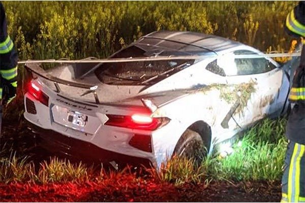 2020 Chevrolet Corvette Seen Abandoned In Mysterious Accident